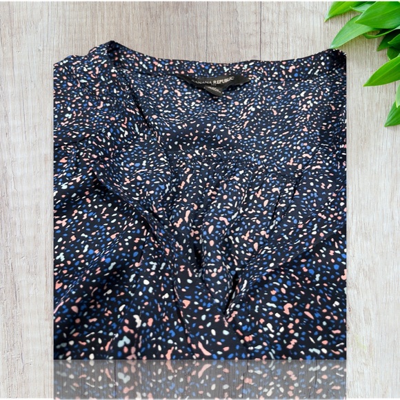 BANANA REPUBLIC DOLMAN PRINT SLEEVE TOP SZ M - Picture 3 of 5